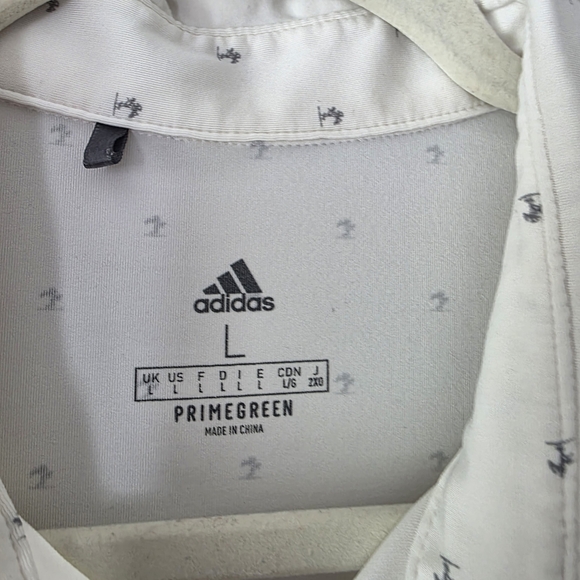Adidas Primegreen Men's White Polo Shirt Size Large - Picture 8 of 10